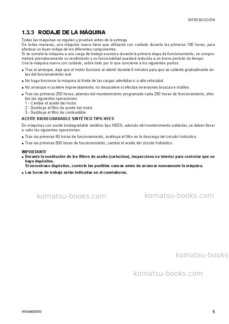 Komatsu pc80mr-3ita Manual de operación cover Page 7 Komatsu pc80mr-3ita Manual de operación cover Page 7