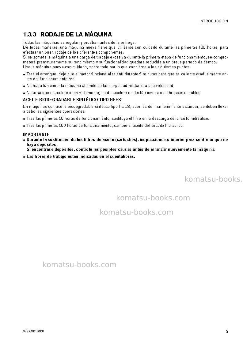 Komatsu pc78us-8jpn-for eu Manual de operación cover Page 7 Komatsu pc78us-8jpn-for eu Manual de operación cover Page 7