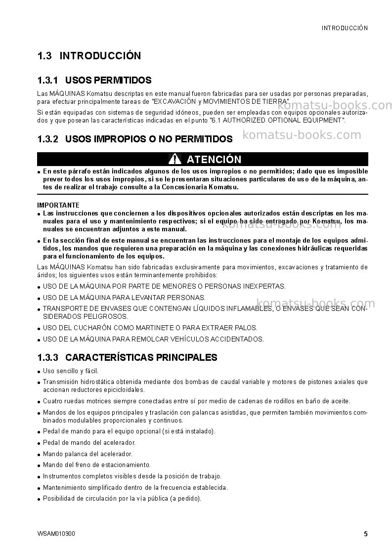 Komatsu sk1026-5ita-turbo Manual de operación cover Page 7
