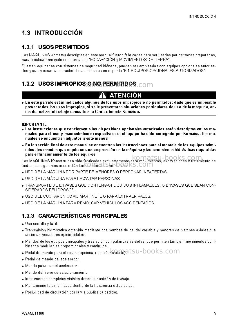 Komatsu ck25-1ita Manual de operación cover Page 7