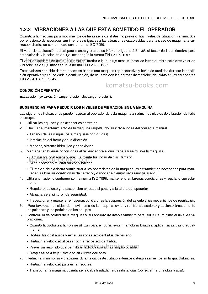 Komatsu pc26mr-3ita Manual de operación cover Page 7 Komatsu pc26mr-3ita Manual de operación cover Page 7