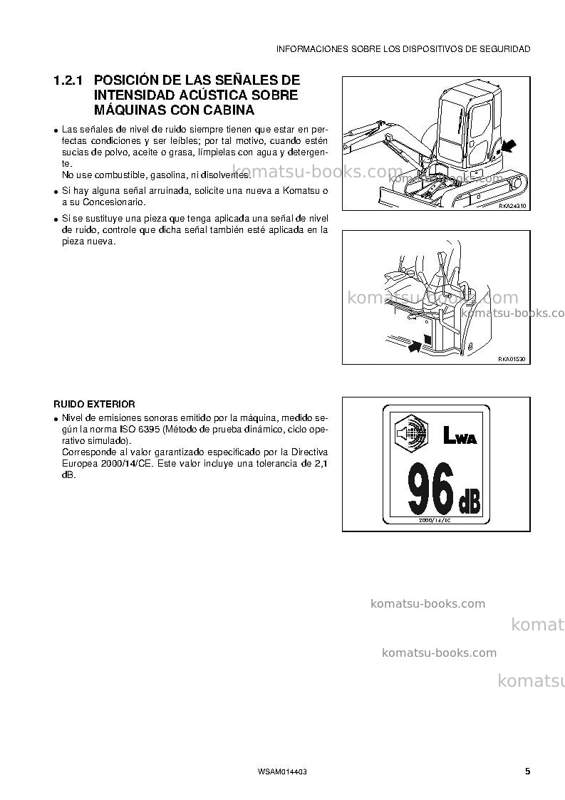 Komatsu pc55mr-3ita Manual de operación cover Page 7 Komatsu pc55mr-3ita Manual de operación cover Page 7
