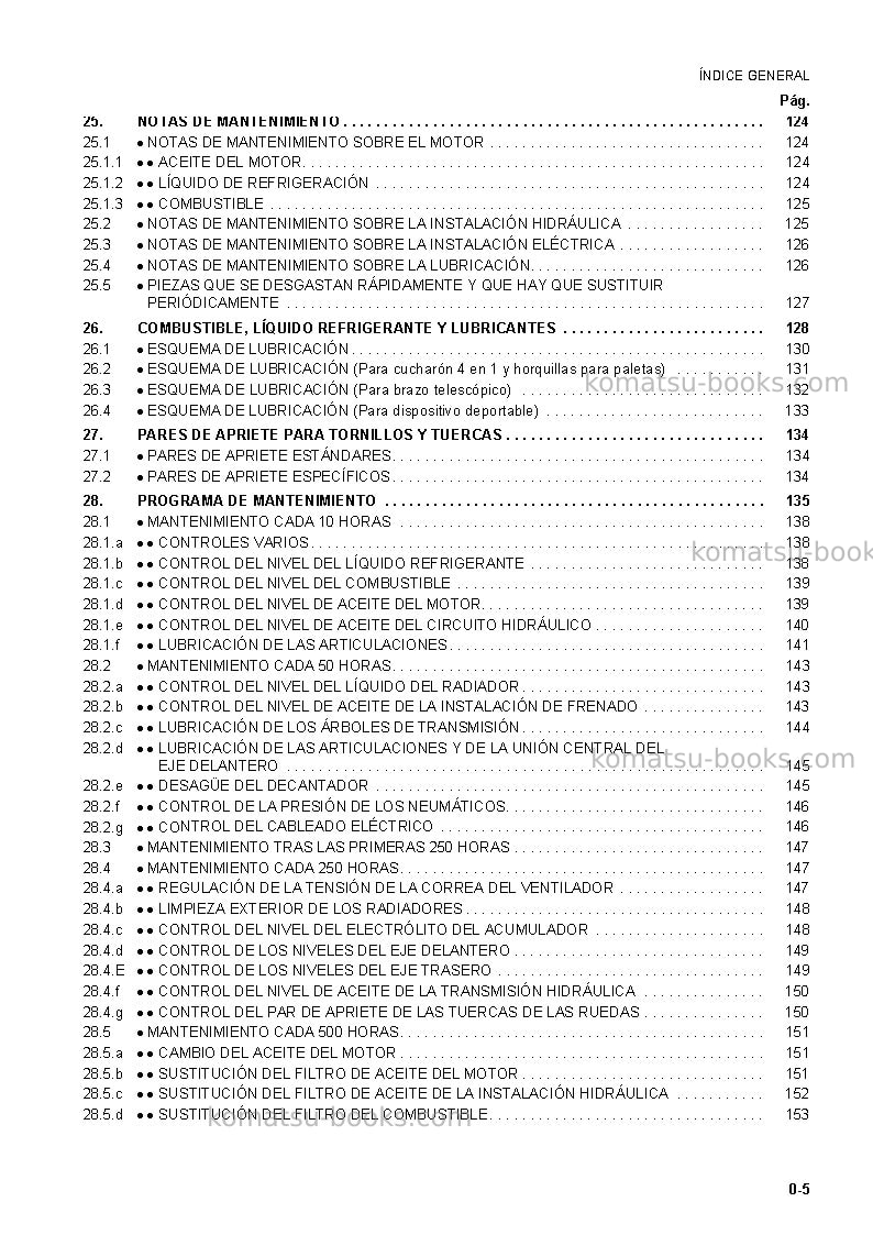 Komatsu wb91r-2ita Manual de operación cover Page 7 Komatsu wb91r-2ita Manual de operación cover Page 7