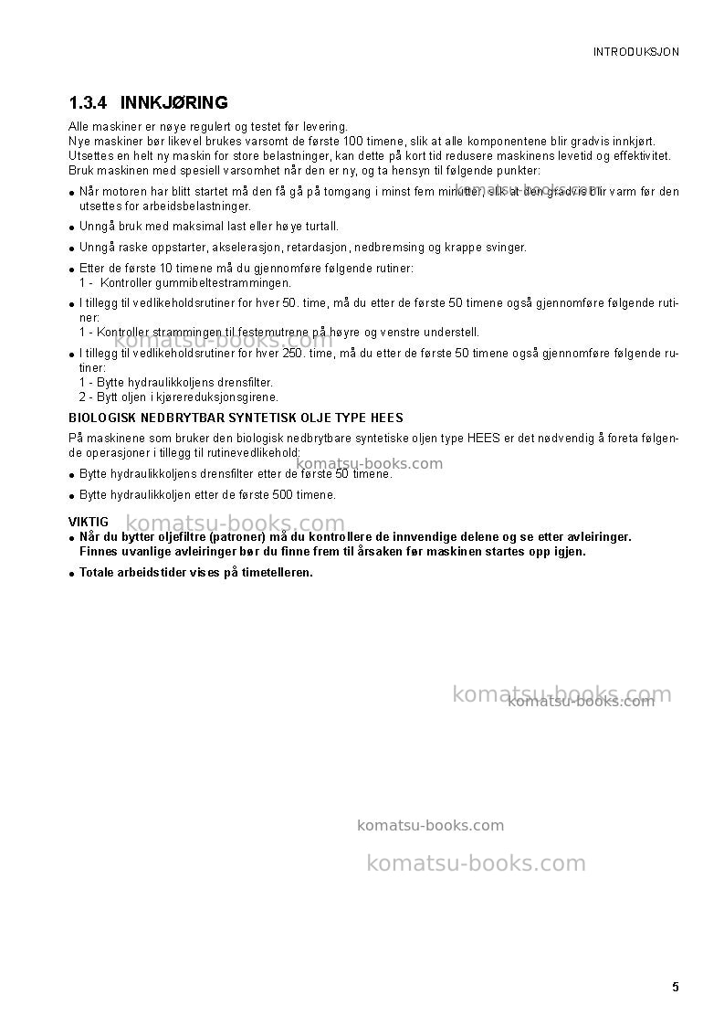 Komatsu ck25-1ita Operation manual cover Page 7 Komatsu ck25-1ita Operation manual cover Page 7