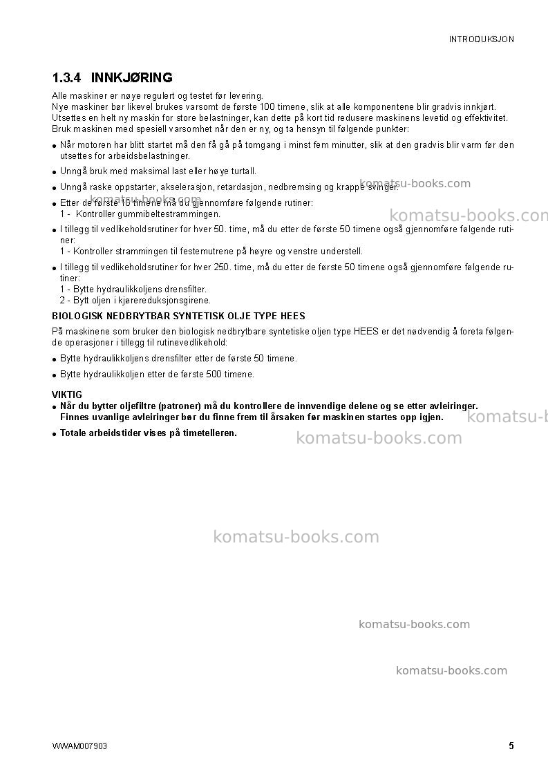 Komatsu ck25-1ita Operation manual cover Page 7 Komatsu ck25-1ita Operation manual cover Page 7