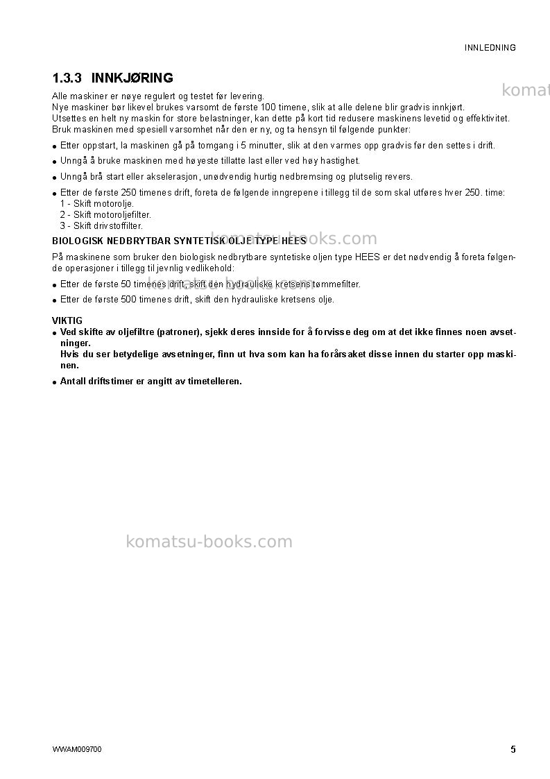 Komatsu pc80mr-3ita Operation manual cover Page 7 Komatsu pc80mr-3ita Operation manual cover Page 7