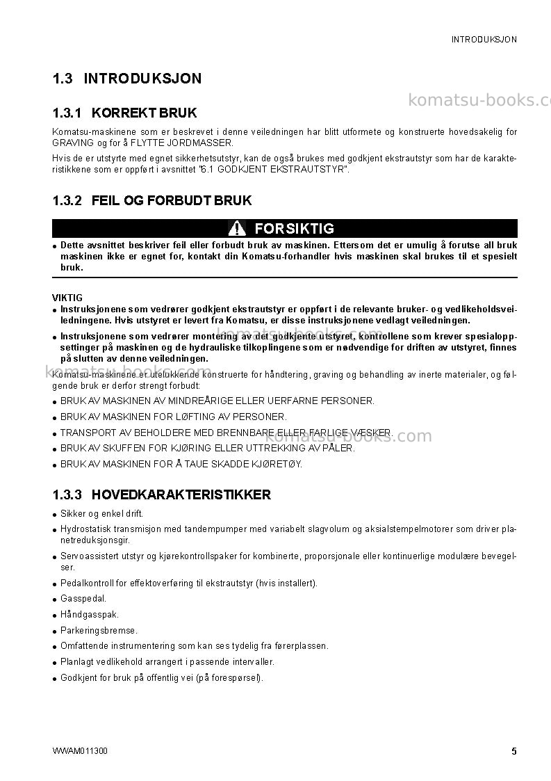 Komatsu ck35-1ita Operation manual cover Page 7 Komatsu ck35-1ita Operation manual cover Page 7