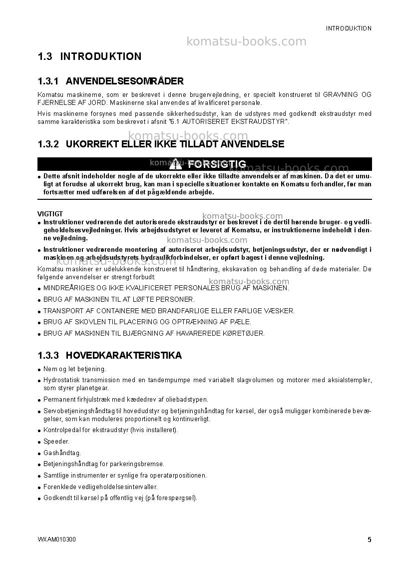 Komatsu sk714-5ita-/ Operation manual cover Page 7 Komatsu sk714-5ita-/ Operation manual cover Page 7