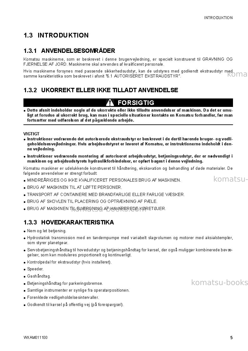Komatsu ck25-1ita Operation manual cover Page 7 Komatsu ck25-1ita Operation manual cover Page 7