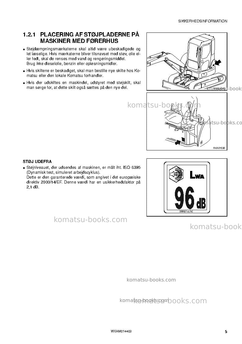 Komatsu pc55mr-3ita Operation manual cover Page 7