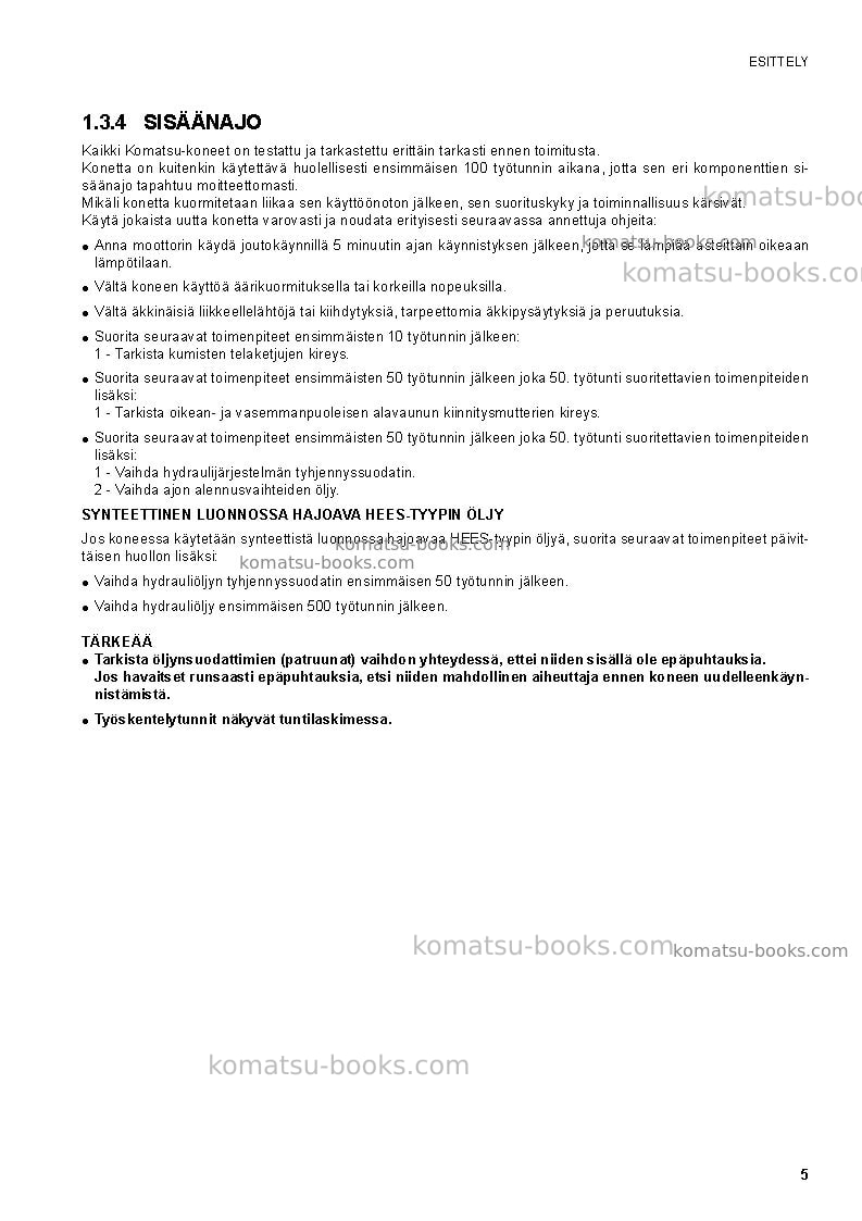 Komatsu ck30-1ita Operation manual cover Page 7