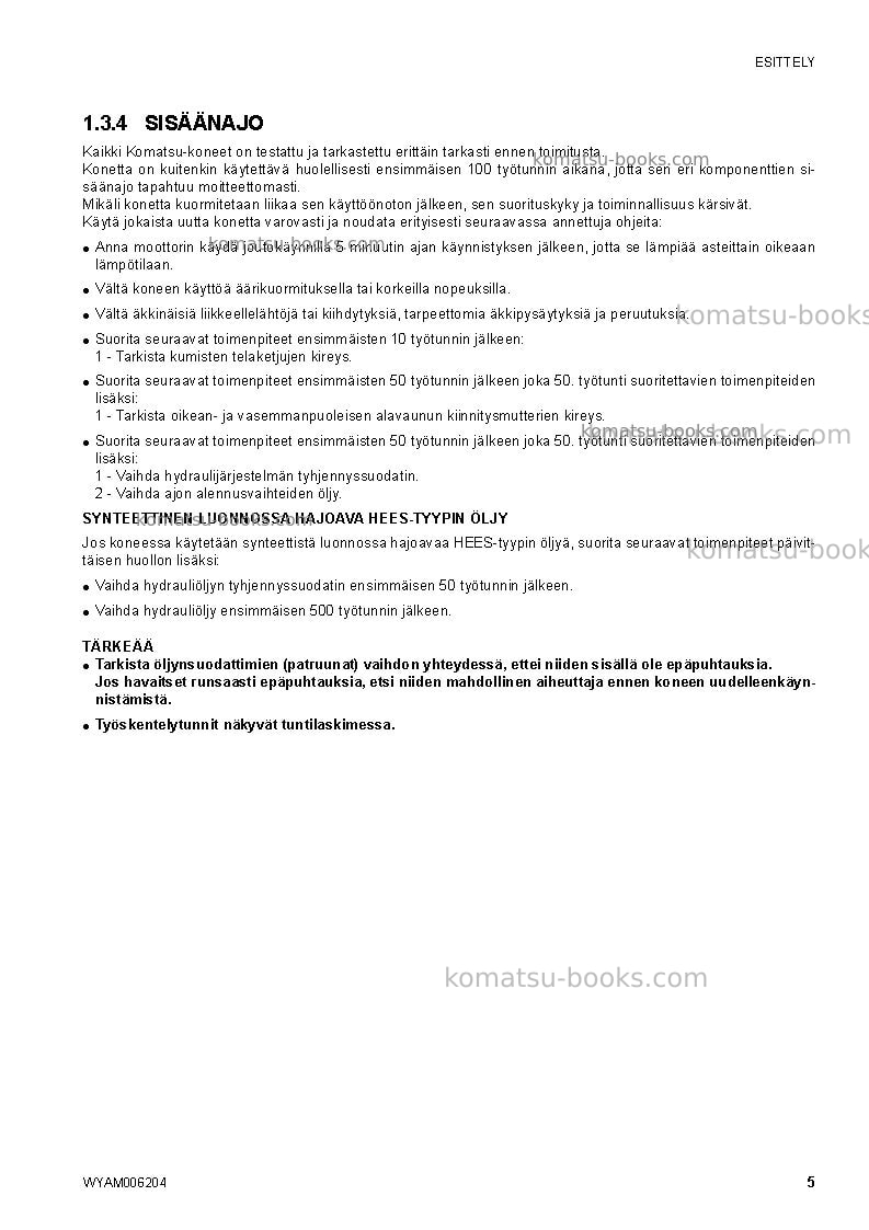 Komatsu ck30-1ita Operation manual cover Page 7