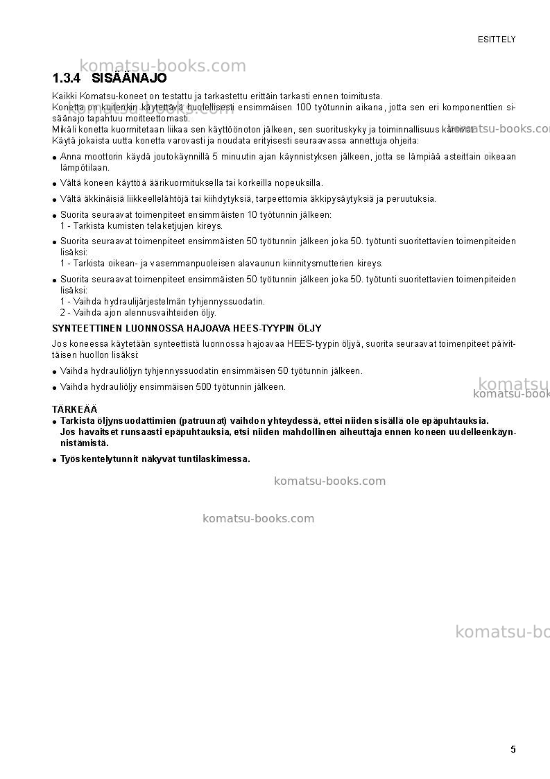 Komatsu ck25-1ita Operation manual cover Page 7 Komatsu ck25-1ita Operation manual cover Page 7