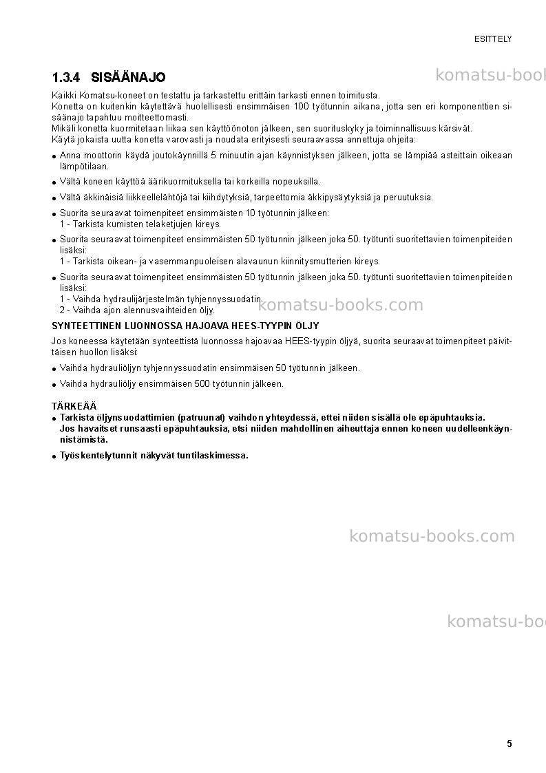 Komatsu ck35-1ita Operation manual cover Page 7 Komatsu ck35-1ita Operation manual cover Page 7
