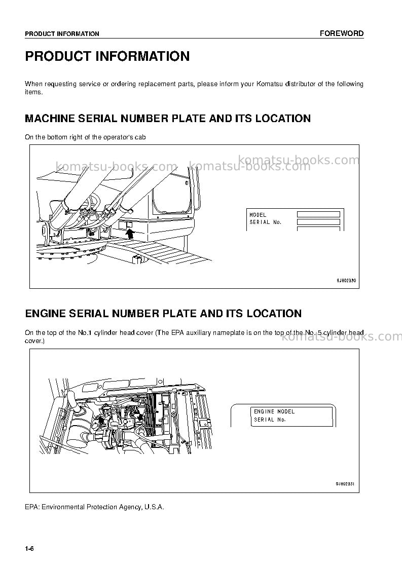 Komatsu pc200-7chn-multi-monitor Operation manual cover Page 7 Komatsu pc200-7chn-multi-monitor Operation manual cover Page 7