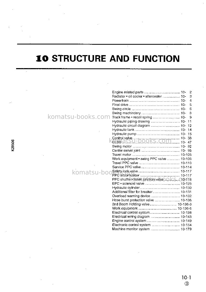 Komatsu pc240-6gbr-k Repair & maintenance cover Page 7