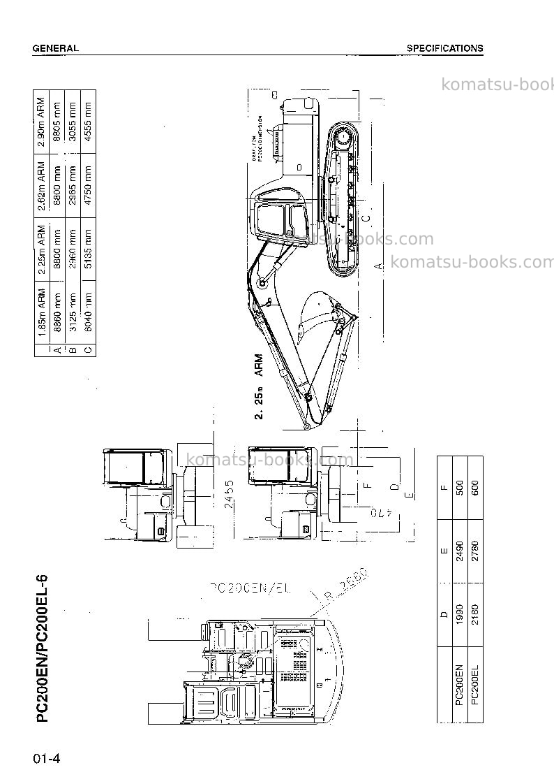 Komatsu pc200el-6gbr-k Repair & maintenance cover Page 7 Komatsu pc200el-6gbr-k Repair & maintenance cover Page 7