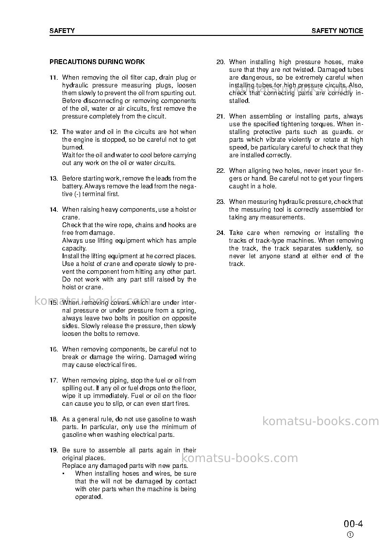 Komatsu pw130es-6gbr-k Repair & maintenance cover Page 7 Komatsu pw130es-6gbr-k Repair & maintenance cover Page 7