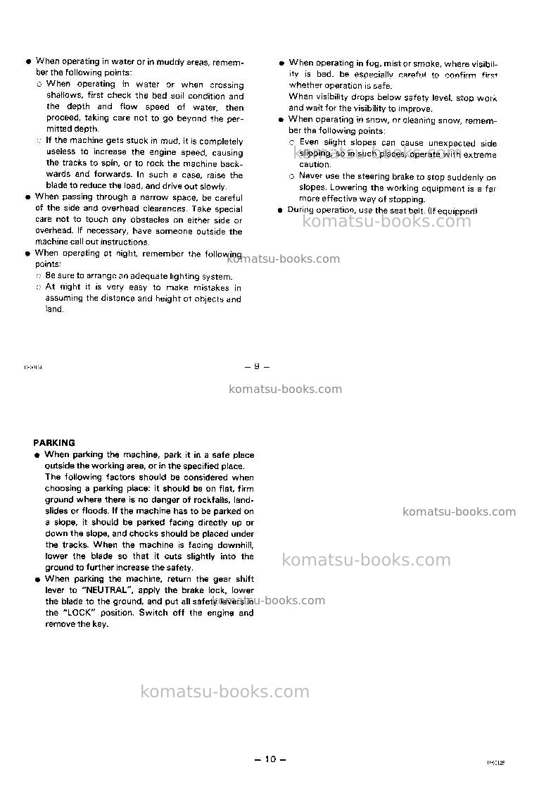 Komatsu d63e-1jpn Operation manual cover Page 7 Komatsu d63e-1jpn Operation manual cover Page 7