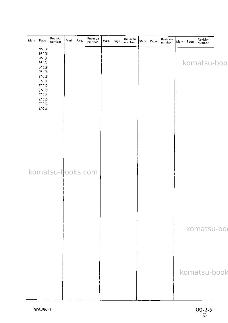 Komatsu wa380-1jpn Repair & maintenance cover Page 7